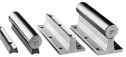 5/16" Bolt, For 1-1/2" Diam Shaft, 24" Long, Aluminum Round Drilled Shaft Support Rail
