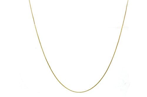 Chelsea Jewelry Basic Collections 1.5mm Wide Round Box Chain Necklace. (24 inches gold plated base)