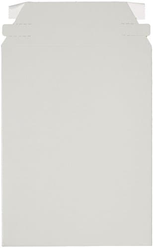 Pratt MJ-1 Self-Seal Stay Flat Mailer, White, 6" x 8" (Pack of 100)