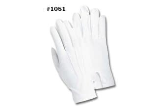 Military Gloves with Snaps, White, L