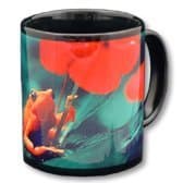 11 oz. Black Sublimation Mug with White Printable Area