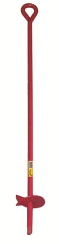 5/8 Inch Rod x 4 Inch Helix x 40 Inch Long Earth Anchor Red