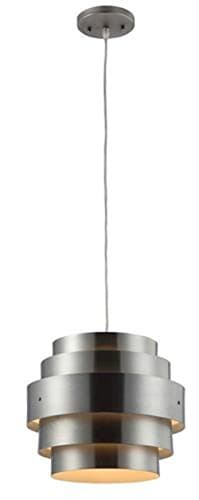Retro Brushed Nickel Pendant 12" - 1 Light bulb