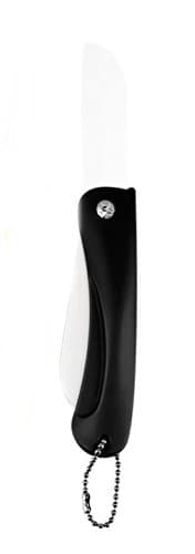 SuperStores Colors Folding Ceramic Knife Gift Knife Pocket Ceramic Folding Knives Kitchen Vegetable Fruit Paring Knife With ABS Handle (Black)