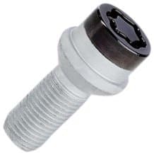 28023SUB Wheel Lock Bolts Black SUB M12 x 1,5, radius seat, shaft length 39,9 mm, Overall length 63,0 mm, Hex size 17mm, Key diameter 25,8 mm