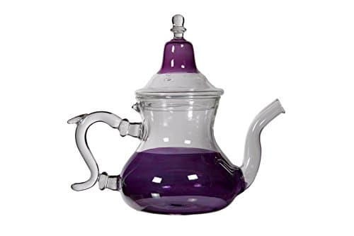 Moroccan Glass Teapot, Purple