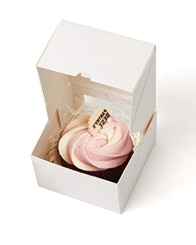 Yotruth 4x4x2.5" White Cookie Boxes 50 Pack for Mini Pies Cupcakes Donuts Party Favors