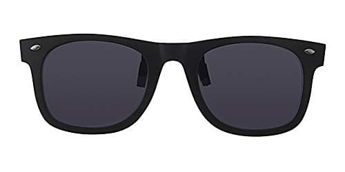 Eyewear World Polarized Clip-On Sunglasses, Glare Blocking Black Lens Made in USA, CE Marked