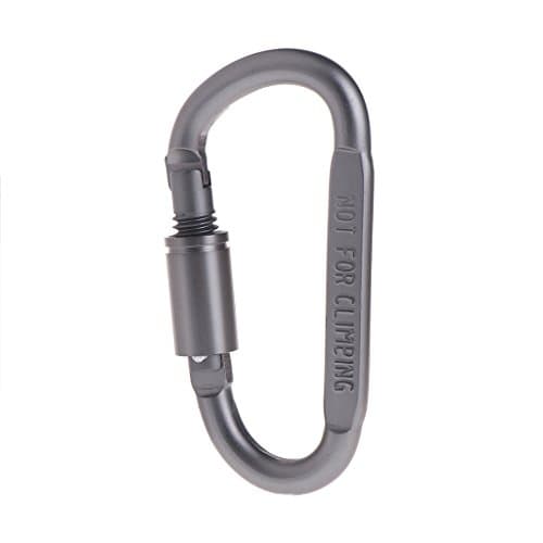 Mukoo D Shaped Camping Carabiner Aluminum Alloy Locking Hook Ring Key Outdoor Camping Hiking Keychain Snap Clip Hook Kettle Buckle