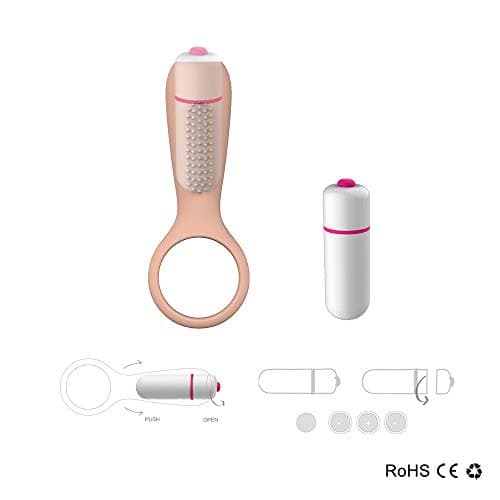 Cock Ring, Super Power Vibrating, Men C-Ock Ring to Delay Premature Ejaculation Lock,100% Waterproof, Cautious, Brown