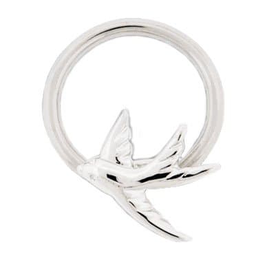 Steel Sparrow Captive Bead Ring - 14g 1/2" - Sold Individually