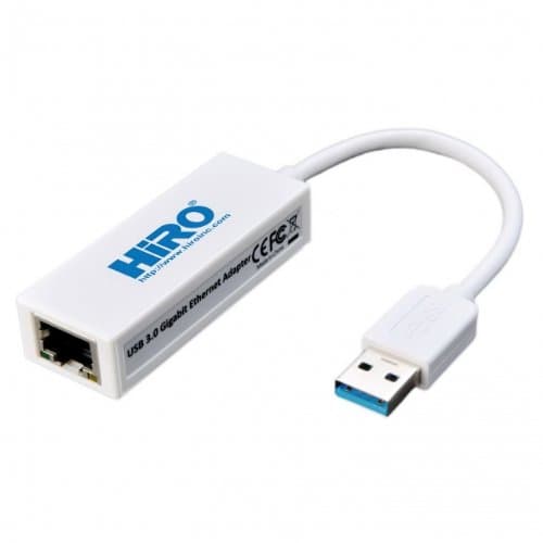 HiRO H50224 USB 3.0 10/100/1000 Gigabit Ethernet Adapter Windows 10 8.1 8 7 32-bit 64-bit Mac OS X 10.6 to 10.10 Compatible