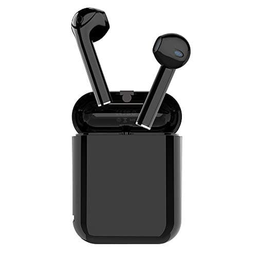 Wireless Earbuds Mijiaer Bluetooth 5.0 True Wireless Earbuds Stereo Bass Headphones Bluetooth Ear Buds with Charging Case (IPX5, Built-in Mic) (Black) (Bright Black)