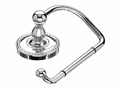 Top Knob Edwardian Bath Tissue Hook - ED4PCF - Polished Chrome - Rope Back Plate