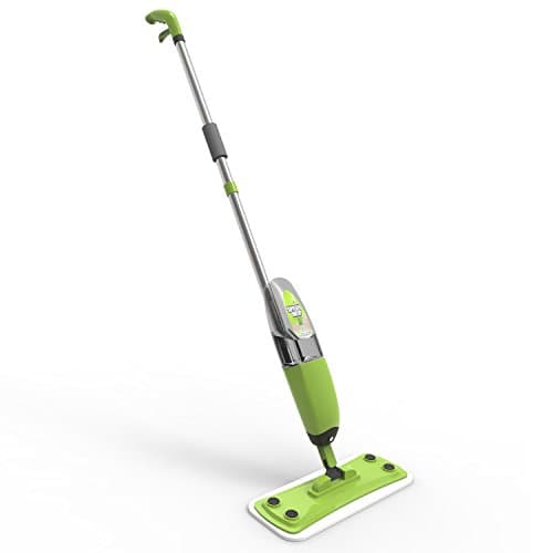 MOZIX Spray Mop - Microfiber Mop Pads Wet Kit for House, Kitchen, Hardwood, Ceramic, Tile, Vinyl With 700ml Capacity Spray Bottle (Green)