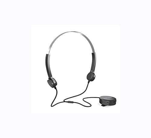 Yaklee Black Bone Conduction Headphone Hearing Improved Portable Stereo Earbuds Comfortable Headset