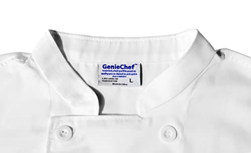GenieChef Men's Short Sleeve Classic Chef Coat