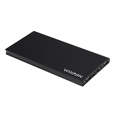 8000mAh WALJIN Ultra-thin Polymer Power Portable Battery Pack Portable Charger Power Bank for Smart Phone(Black)