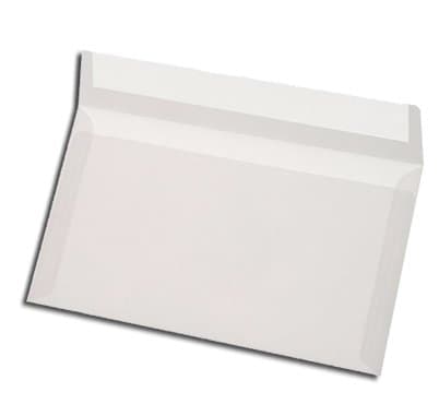 DerMegaDeal C6 Transparent Envelope, 50 Count, Self-Seal, 16.2 x 11.4 cm, 100 g/m2, White, For Post