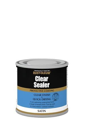Rust-Oleum Clear Sealer Satin Finish Toy safe Protective Coating 125ml