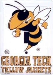 Tag City Georgia Tech Yellow Jackets Metal Light Switch Plate