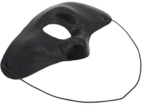 Phantom of The Opera Mask 1/2 Half Face Mask, Black
