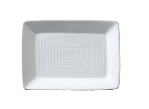 Vertex China ARG-R7 Signature Rectangle Plate (Embossed), 7-1/4" x 5-1/4", Porcelain White (Pack of 36)