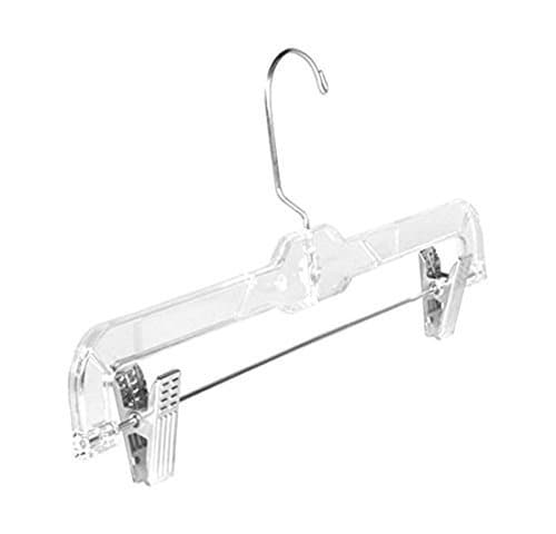 Hangorize Crystal Skirt/Slack Hangers, Clear, 100 count.