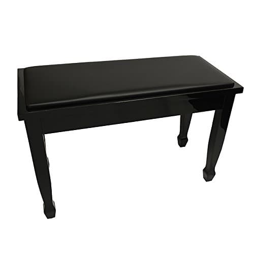 Frederick Deluxe Piano Bench Ebony Satin