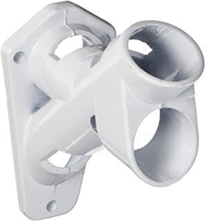 SoCal Flags Premium 2 Position 1-Inch White Aluminum Flag Pole Bracket - Mount (White)