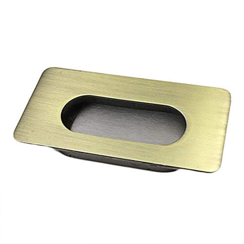 Cyful 75mm/2.95'' Rectangle Recessed Barn Door Handle Stainless Steel Pocket Door Sliding Door Pulls(Bronze Tone)