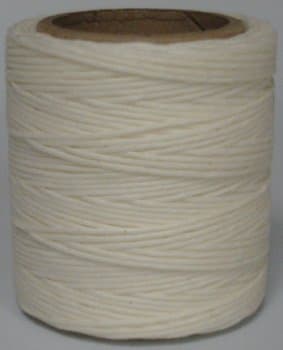 Maine Thread - .030" White Waxed Polycord. 210 feet Each. Includes 2 spools.