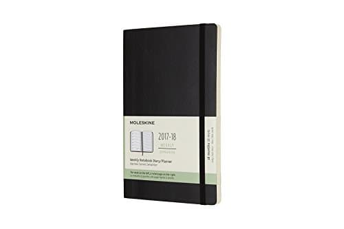 Moleskine Academic 18 Month Diary 2017 - 2018 Week To View - Large / Black