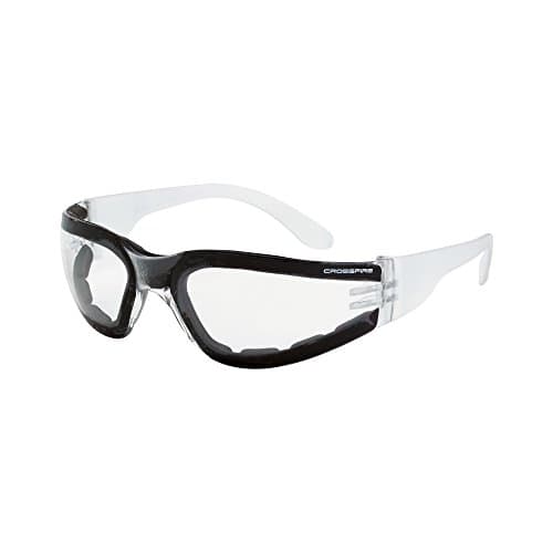 Crossfire 554 AF Shield Foam Lined Safety Glasses, Clear Anti-Fog Lens - Clear Frame, Clear Frame/Clear Anti-Fog Lens, One Size