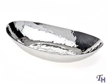 Ricci Argentieri Hammered Oval Bowl 12"