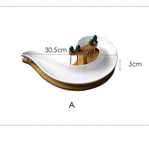 Lazy Susan Dip Set Snack Bowl Serving Platter With Ceramic Dishes Side Seasoning Dish,Condiment Dishes/Sushi Soy Dipping Bowl,Snack Serving Dishes,Love Porcelain Small Saucer Set
