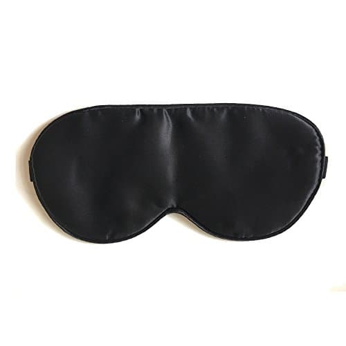 Gliterstar Silk Sleep Mask Blindfold Natural Comfortable Super Smooth Soft Light Blocker Eye Mask (Black)