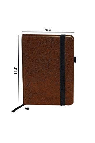 INAB Premium Hardcover Diary (Notebook) (A6) - Ruled Pages (Brown)