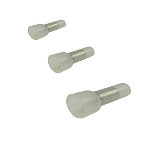 Closed End Small Connectors Clear Nylon Insulation Wire Crimp Terminals - Pack of 5