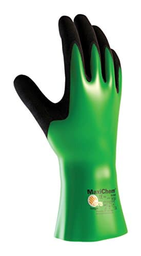 MaxiChem 56-630/M Nitrile Blend Coated Glove with Nylon/Lycra Liner and Non-Slip Grip on Palm and Fingers, 12"