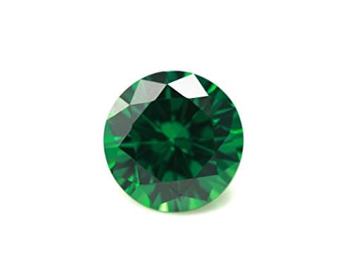 Alone Moon Loose Ruby Sapphire Emerald Synthetic Gemstones Round Diamond Cut Perfect Replacement for Jewelry Making (5mm, 80pcs)