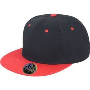 Snapback 2-tone design flat cap, unisex, hip hop cap, baseball cap, one size cap for men and women red red 90x75cm