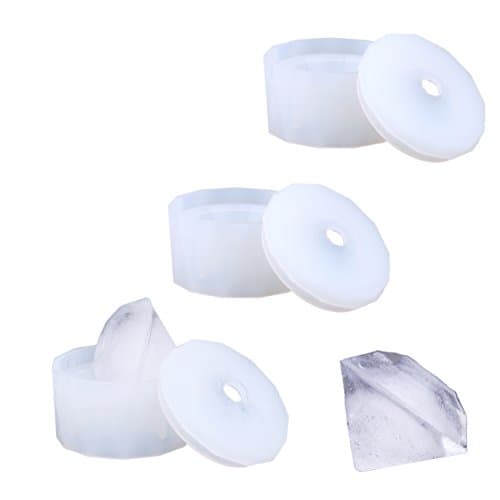 Bella Ice Cube Molds & Trays- Pack of 3 Silicone Ice Diamond Mold with Lid. Great for Cocktails, Candy, Soap or Chocolate