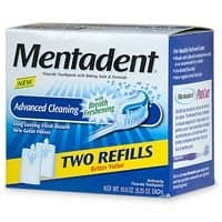 Mentadent Fluoride Toothpaste Advanced Cleaning 5.25-Ounce Refills in 2-Count Boxes, Packaging May Vary (Pack of 3)
