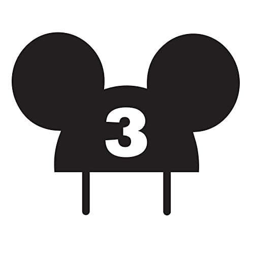 Mickey Mouse 3rd year Cake Topper by Acrylic Art Design