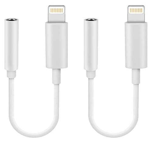Rusila cdy-025iPhone 7/7Plus 3.5 mm Adapter Headphone Jack , Lightning to 3.5 mm Headphone Jack Adapter for iPhone 7/7 Plus Accessories White[2Pack][Not compatible with iOS 11]