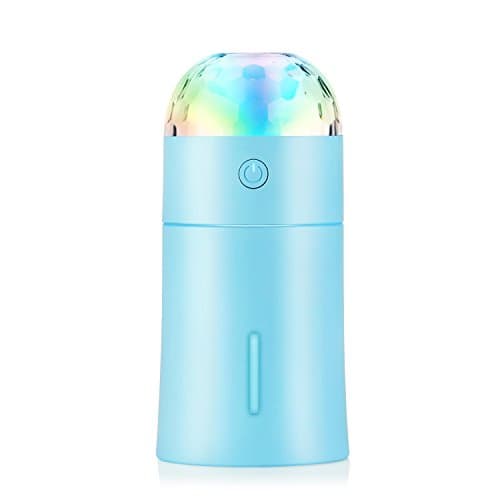Ashbringer Essential Oil Diffuser Cool Mist Humidifier ,Portable Personal Humidifier with Automatic Shut-off and 7 Color LED Lights Changing for Travel Home Car Office Baby Bedroom (Blue)