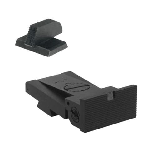 Kensight BoMar BMCS 1911 Sight Set - Serrated Front Sights, Black 960002