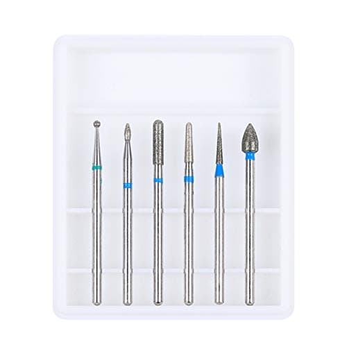 LIANGchueng Notable Nail Drill Bits Cuticle Cleaner Dust Brush Ceramic Rotary Polishing Tool Set(None EH08)