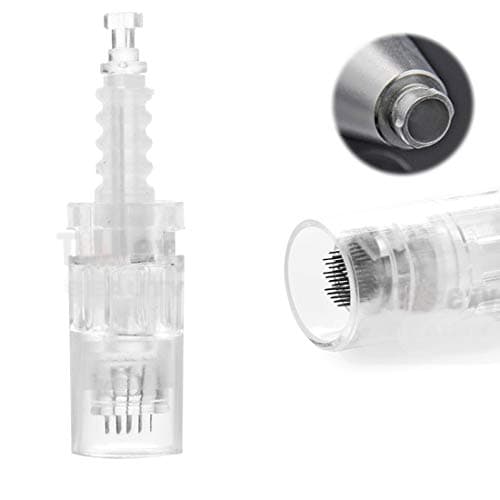 36 Pin Needle Tips Catridges 10 PCS for Derma Pen Microneedle Stamp - White (10 pcs,Bayonet Coupling Needle)